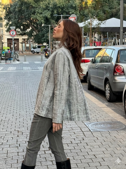 חולצת פרנזים אפור טאי דאי