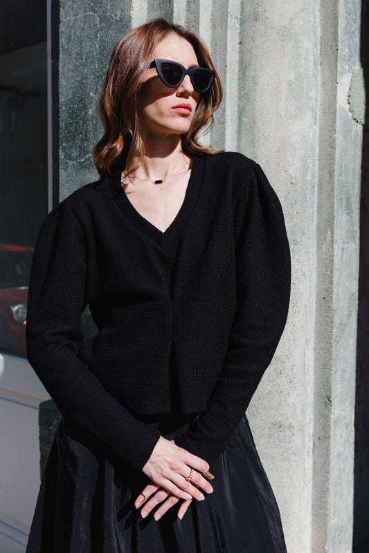 חולצת וואפל V