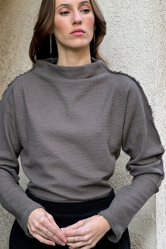 חולצת וופל גולף אפור