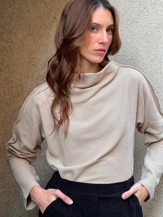 חולצת וופל גולף אבן