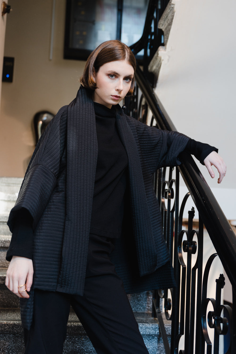 Stephan Kimono Jacket - Black