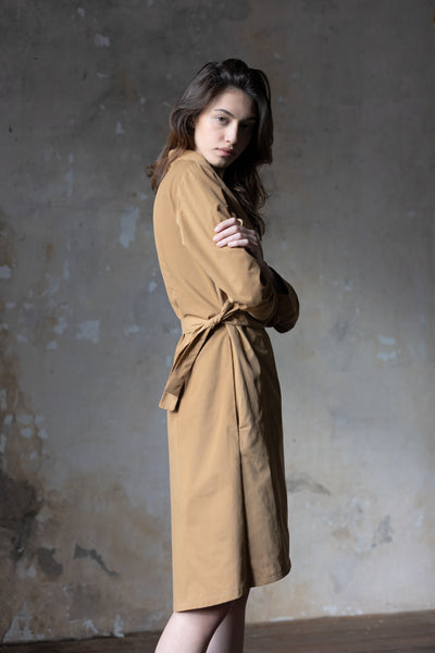 Koto -  Wrapped Coat Dress - Camel