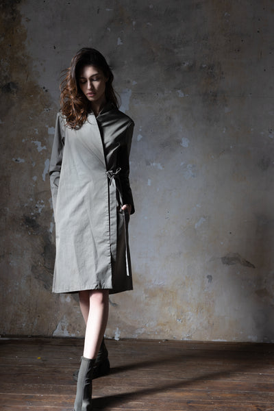Koto -  Wrapped Coat Dress - olive