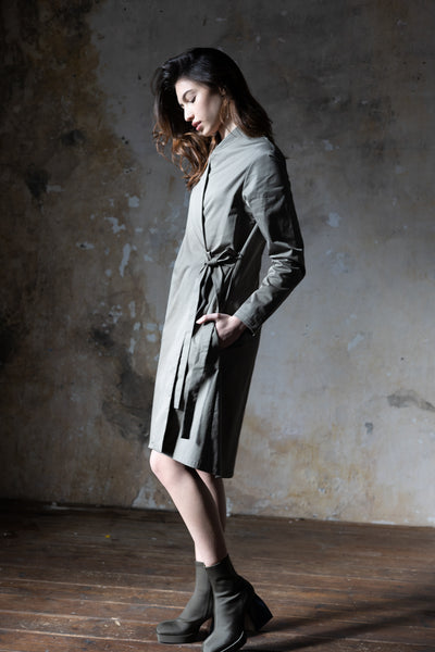 Koto -  Wrapped Coat Dress - olive
