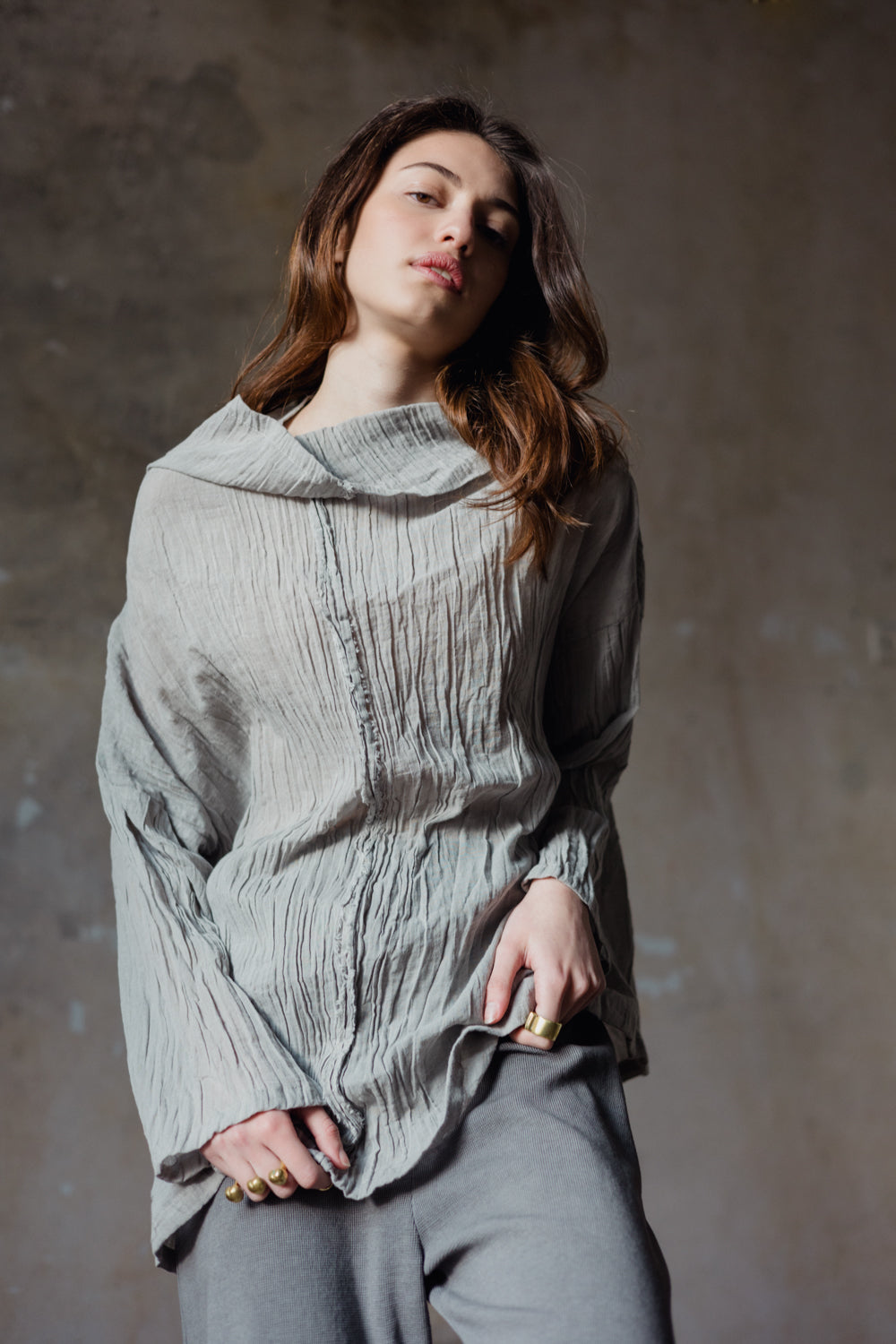 Shrink  light  Shirt - Dark Grey
