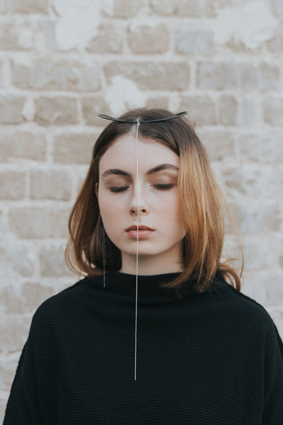 waffle black blouse