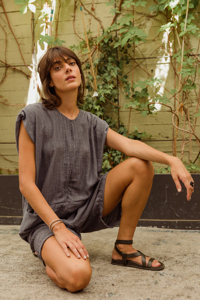 Wash Romper -light grey