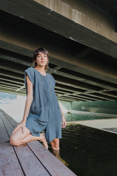 Wash Romper - dark grey