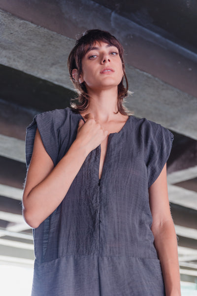 Wash Romper - dark grey