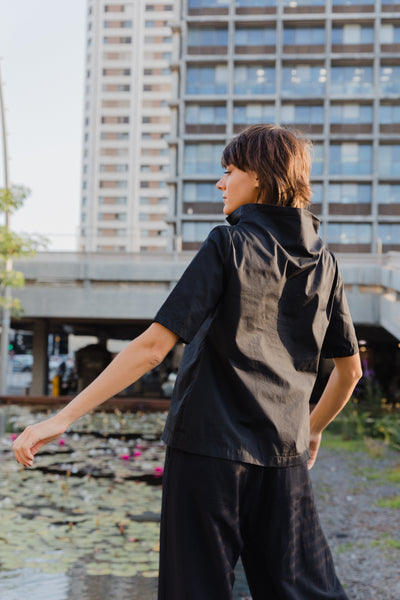 Diagonal Blouse - Black