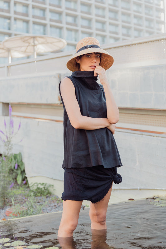 גופיית פרנזים שחורה