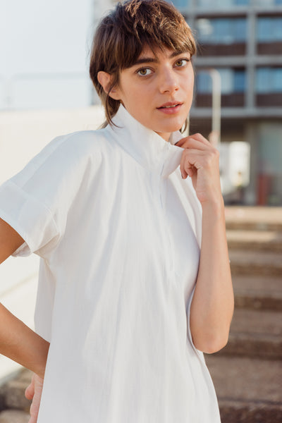 Peplum Dress -white