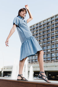 Peplum Dress -beige