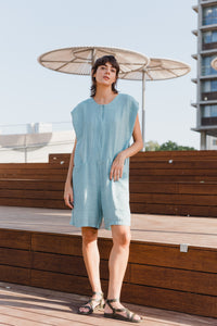 Wash Romper - Turquoise